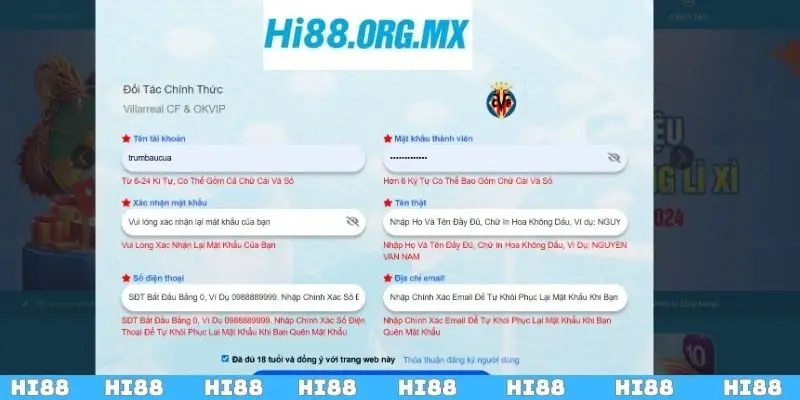 Để đăng ký Hi88, anh em cần đáp ứng những yêu cầu nào